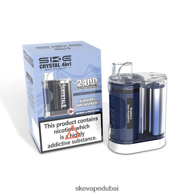 SKE- التوت الحامض PL8ZDL7 كريستال 2400 4 في 1 جراب SKE vape refills